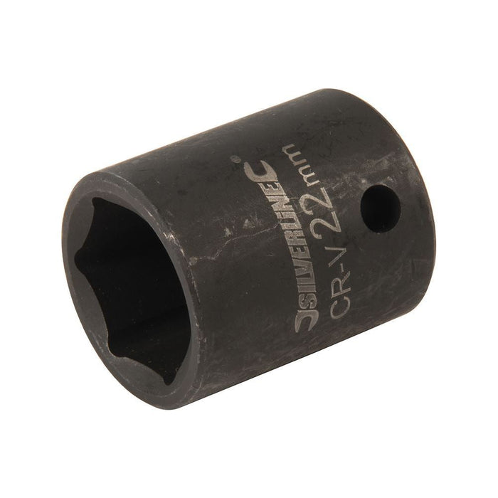Silverline Impact Socket 1/2" Drive 6pt Metric 22mm Silverline - Dynamic Drive