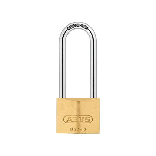 Abus Mechanical 65/40mm Brass Padlock 63mm Long Shackle Keyed Alike 404 ABUS Mechanical - Dynamic Drive