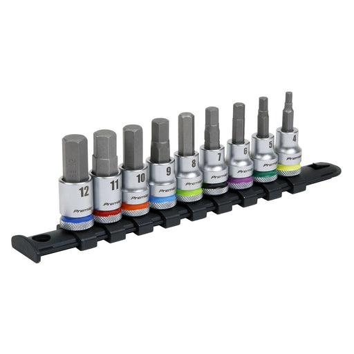 Sealey Hex Socket Bit Set 9pc 3/8"Sq Drive Platinum AK6250 Sealey - Dynamic Drive