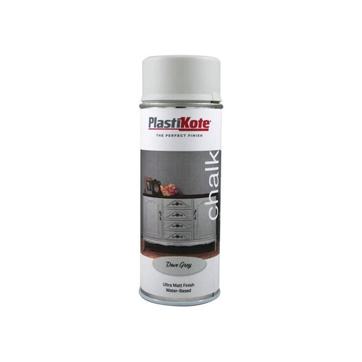Plastikote Chalk Finish Spray Dove Grey 400ml PlastiKote - Dynamic Drive