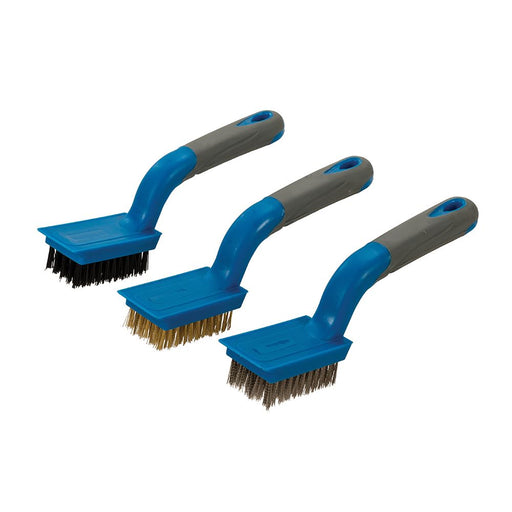 Silverline Medium Wire Brush Set 3pce 5 Row Silverline - Dynamic Drive