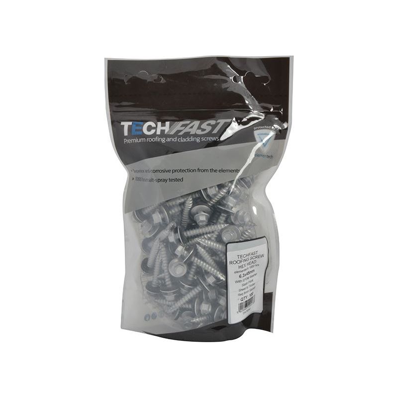 Forgefix TechFast Hex Head Screw Sheet to Timber 6.3 x 45mm Pack 100 ForgeFix - Dynamic Drive