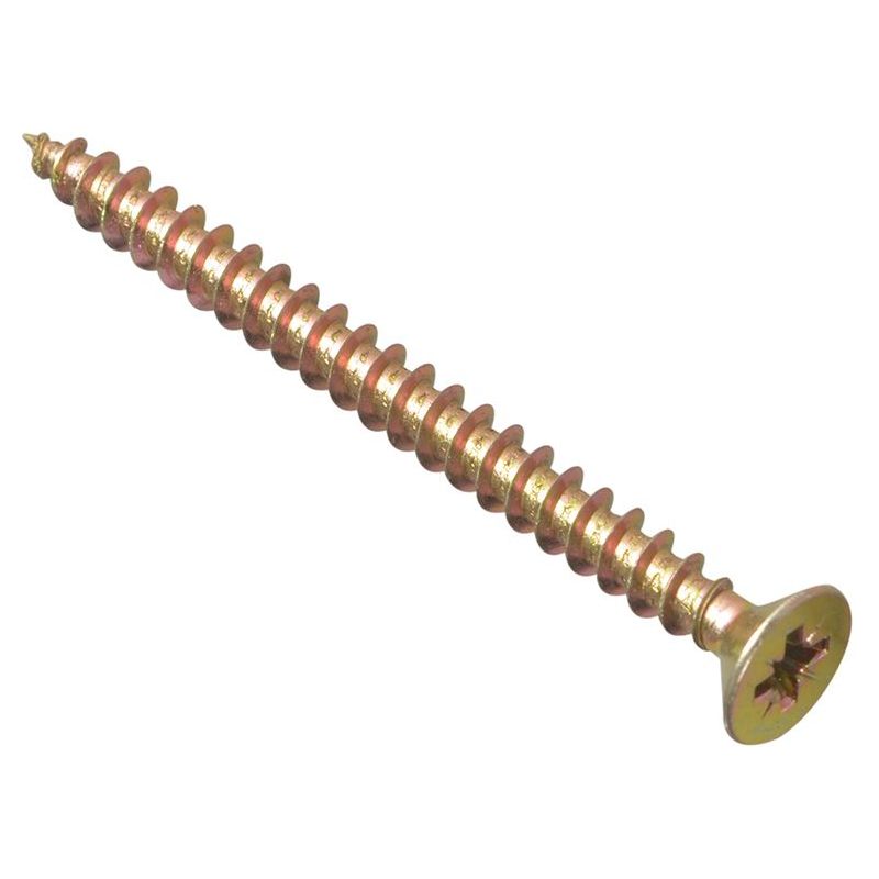 Forgefix Multi-Purpose Pozi Compatible Screw CSK ST ZYP 6.0 x 60mm Box 100 ForgeFix - Dynamic Drive