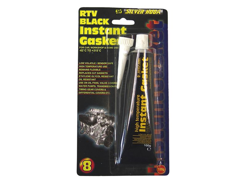 Silverhook RTV Black Instant Gasket 100g Silverhook - Dynamic Drive