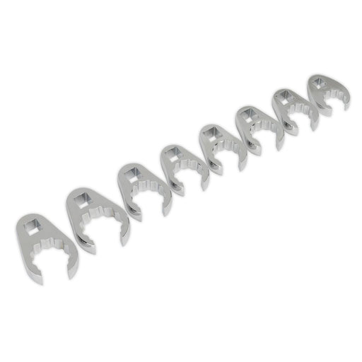 Sealey Crow's Foot Spanner Set 8pc 1/2"Sq Drive Metric AK5981 Sealey - Dynamic Drive