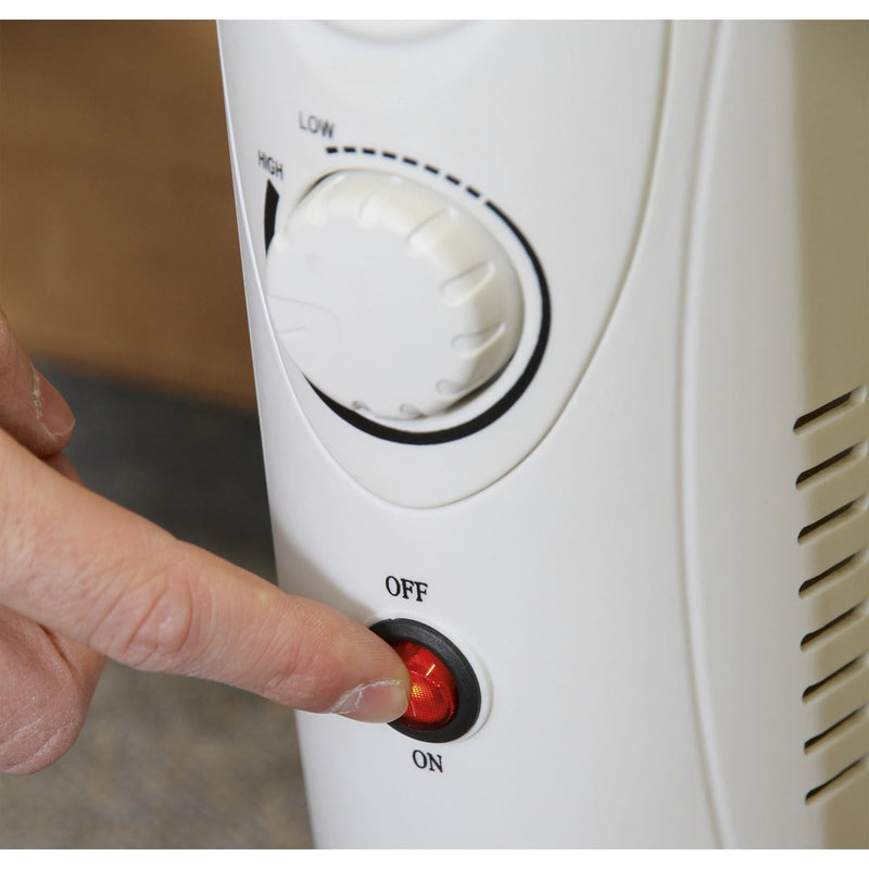 Sealey Oil-Filled Radiator Mini 800W/230V 6-Element RD800 Sealey - Dynamic Drive