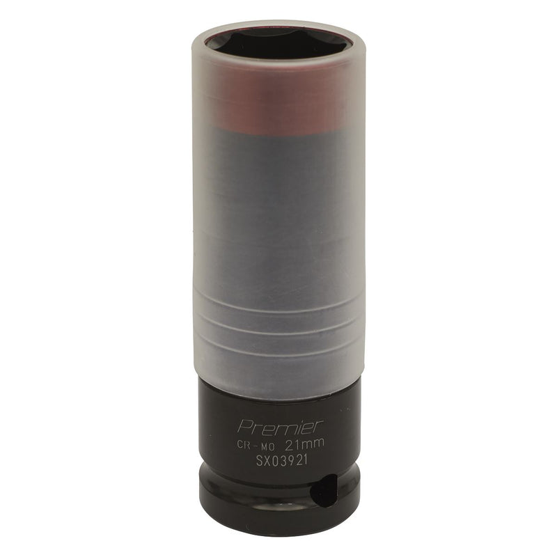 Sealey Alloy Wheel Ultra-Power Impact Socket 21mm 1/2"Sq Drive SX03921 Sealey - Dynamic Drive