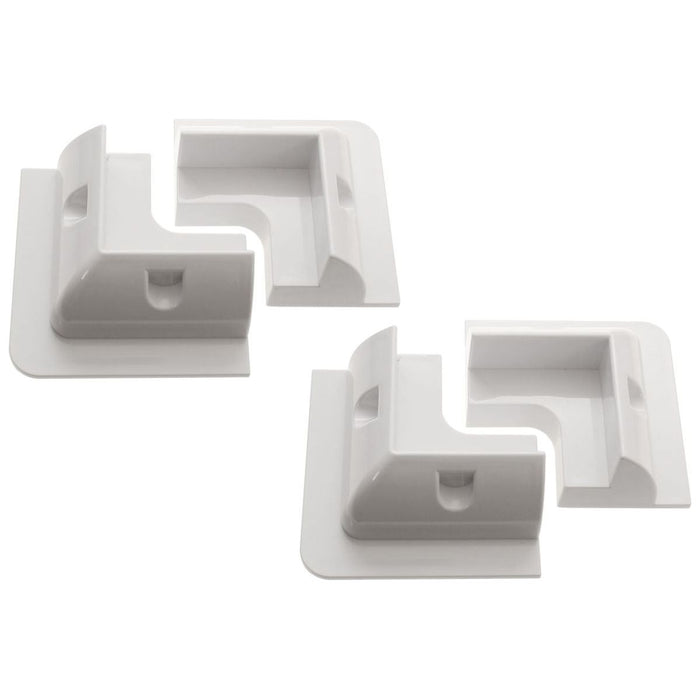AG ABS White Solar Panel Corner Mounts x 4 for Caravans & Motorhomes | Sturdy a AG - Dynamic Drive
