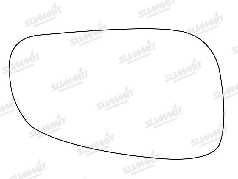 Summit Stick-On Aspheric Mirror Glass fits Volvo S60 V70 00 on RHS Summit - Dynamic Drive