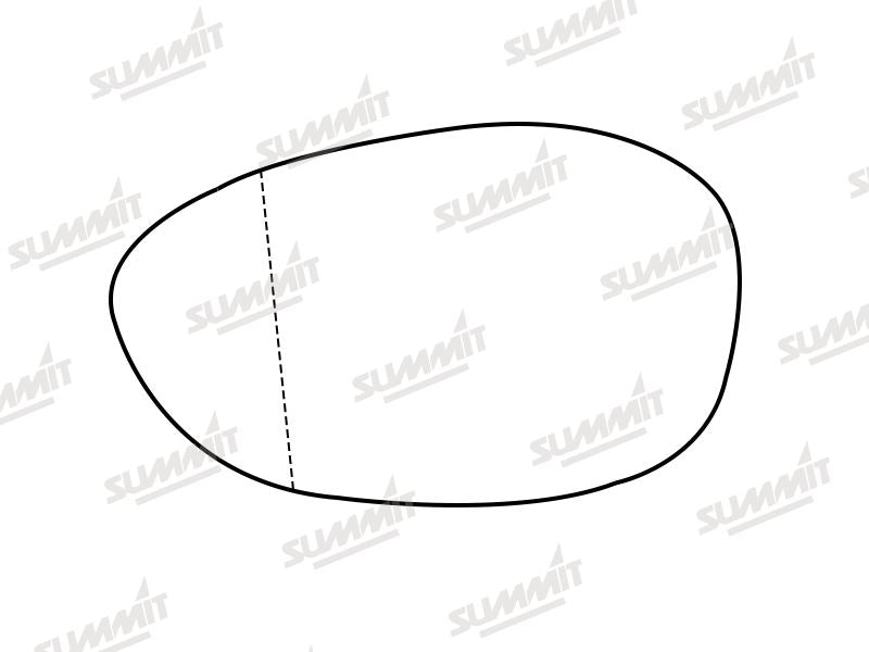 Summit Stick-On Standard Mirror Glass fits Alfa Romeo Brera, 4C & 8C Spider LHS Summit - Dynamic Drive