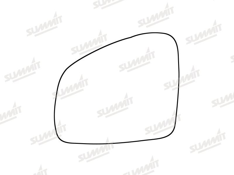 Summit Stick-On Standard Mirror Glass fits Renault Twingo 14 on LHS Summit - Dynamic Drive