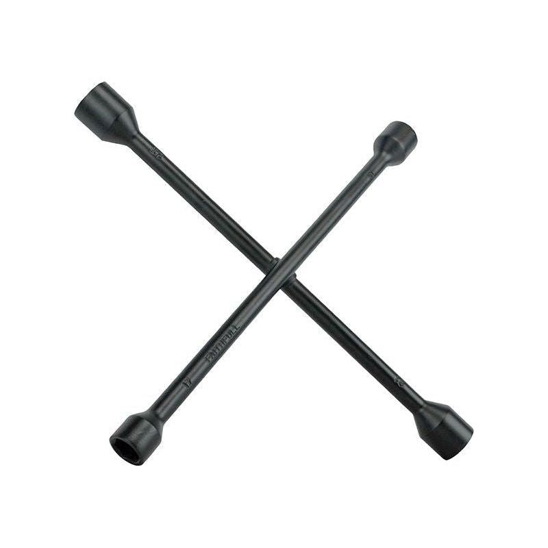 Faithfull 4-Way Wheel Brace Black Powder Coated 14in Faithfull - Dynamic Drive