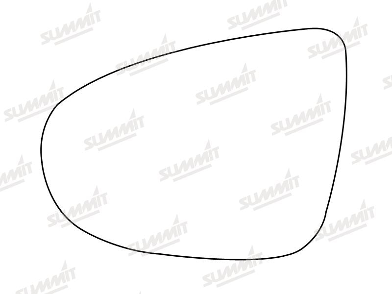 Summit Stick-On Aspheric Mirror Glass fits VW Golf 6 LHS Summit - Dynamic Drive