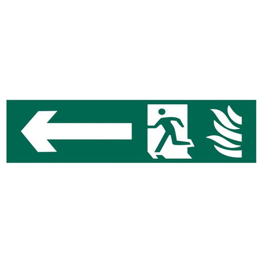 Scan Running Man Arrow Left - PVC Sign 200 x 50mm Scan - Dynamic Drive