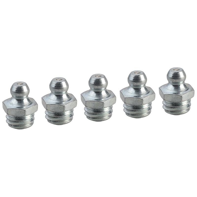 Faithfull Grease Nipple Straight M10 x 1.5 (Pack 5) Faithfull - Dynamic Drive