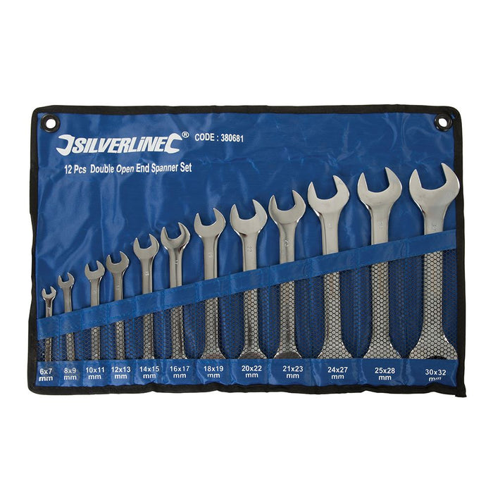 Silverline Open Ended Spanner Set 12pce 6 - 32mm 380681 Silverline - Dynamic Drive