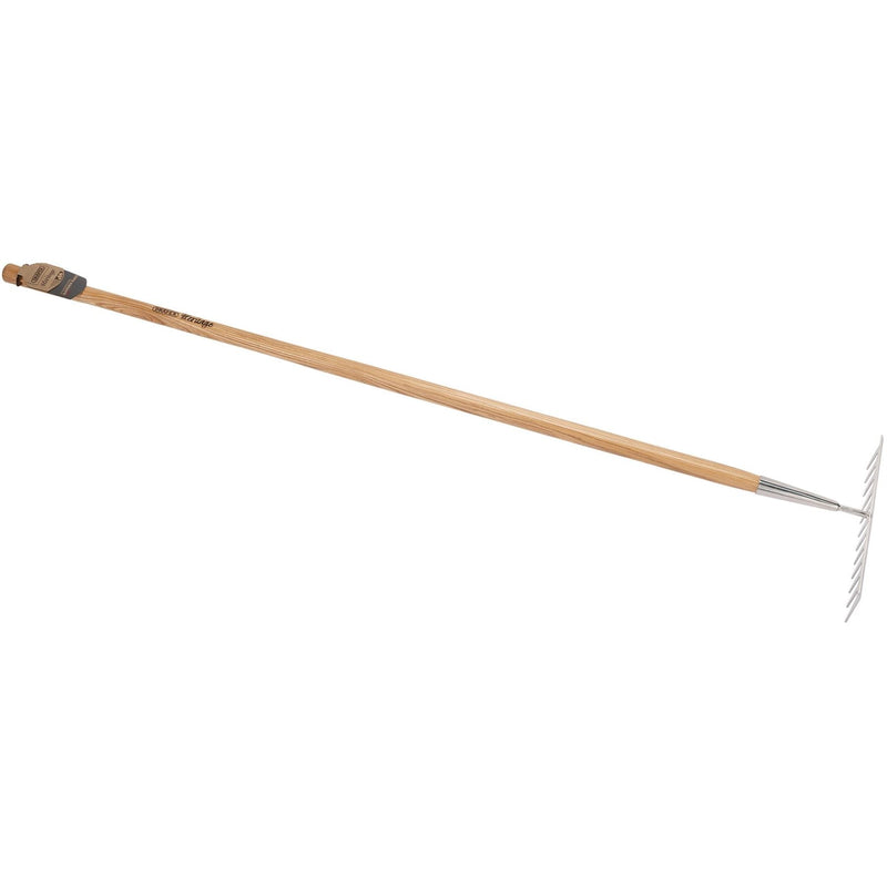Draper Heritage Stainless Steel Garden Rake with Ash Handle 99015 Draper - Dynamic Drive