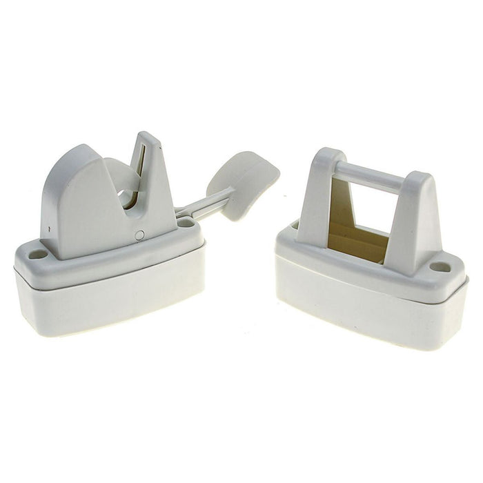 AG Lever Release Door Retainer White for Caravan/Motorhomes AG - Dynamic Drive
