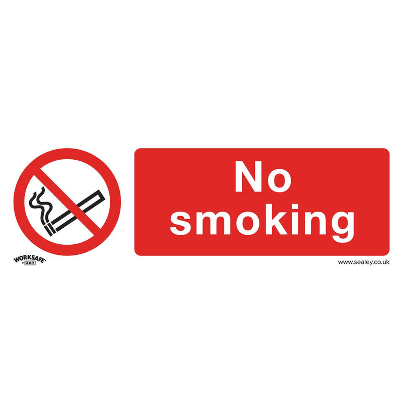 Sealey Prohibition Safety Sign No Smoking Rigid Plastic Pack of 10 SS13P10 Sealey - Dynamic Drive