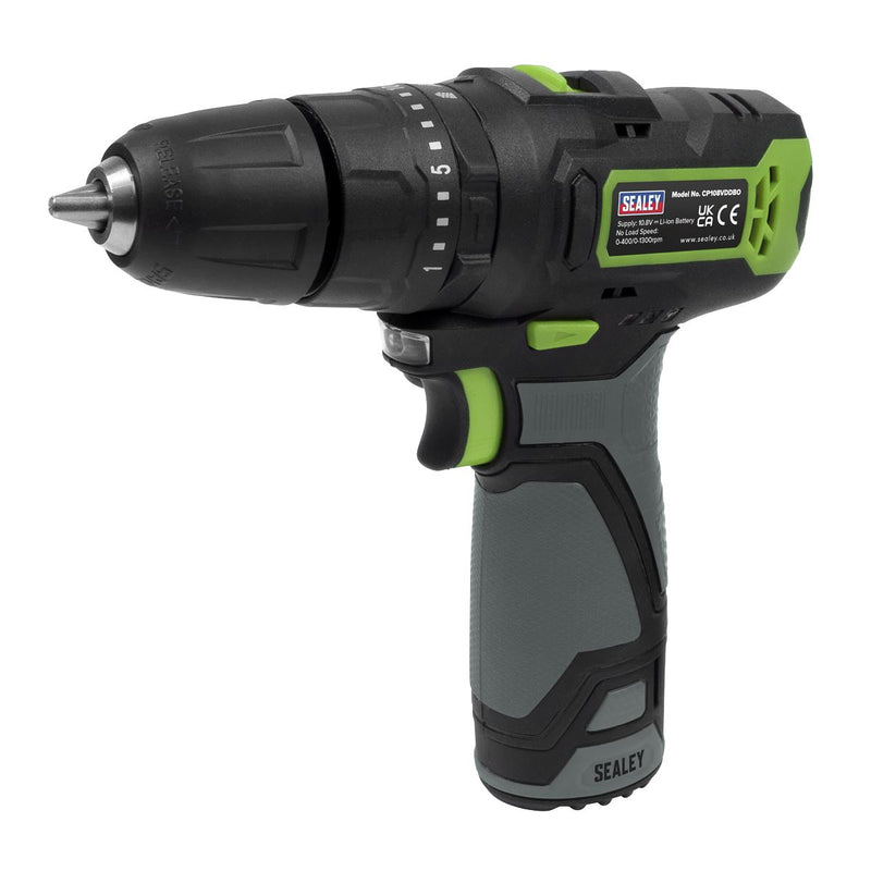 Sealey Cordless Combi Drill10mm 10.8V SV10.8 Series Body Only CP108VDD Sealey - Dynamic Drive