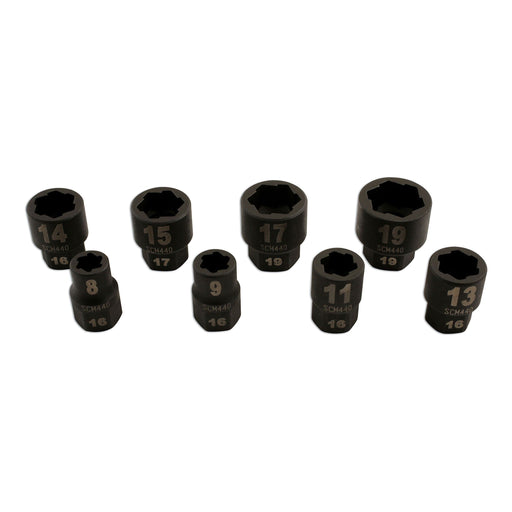 Laser Damaged Nut/Bolt Remover 3/8"D 8pc 5966 Laser - Dynamic Drive