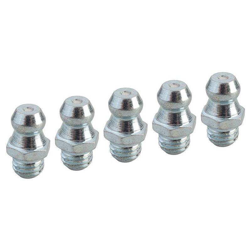 Faithfull Grease Nipple Straight 1/4in UNF (Pack 5) Faithfull - Dynamic Drive