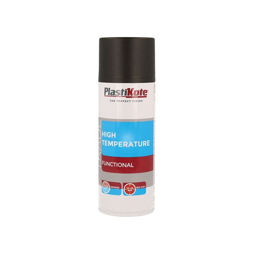 Plastikote Trade High Temperature Spray Paint Black 400ml PlastiKote - Dynamic Drive