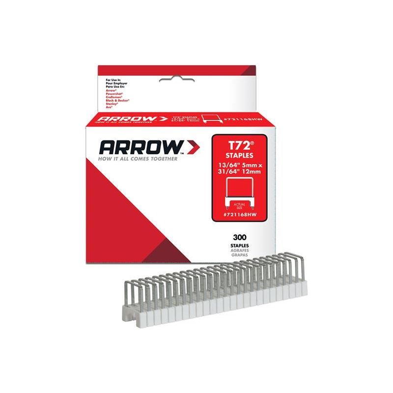 Arrow T72 Clear Insulated Staples 5 x 12mm (Box 300) Arrow - Dynamic Drive