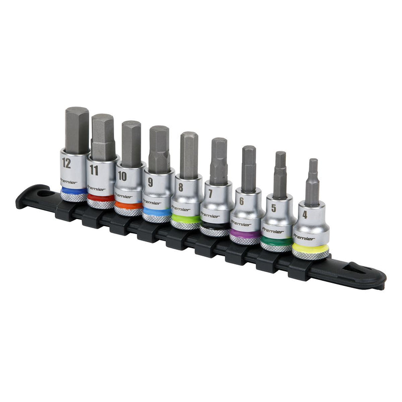 Sealey Hex Socket Bit Set 9pc 3/8"Sq Drive Platinum AK6250 Sealey - Dynamic Drive