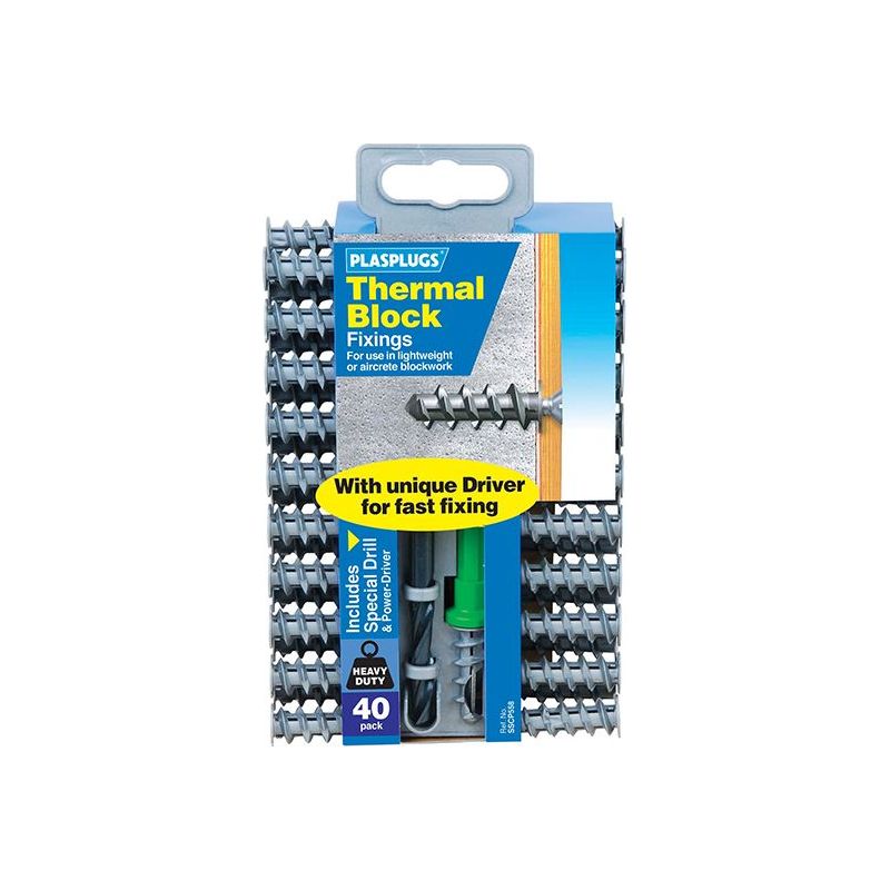 Plasplugs Thermal Block Fixings (40) Plasplugs - Dynamic Drive