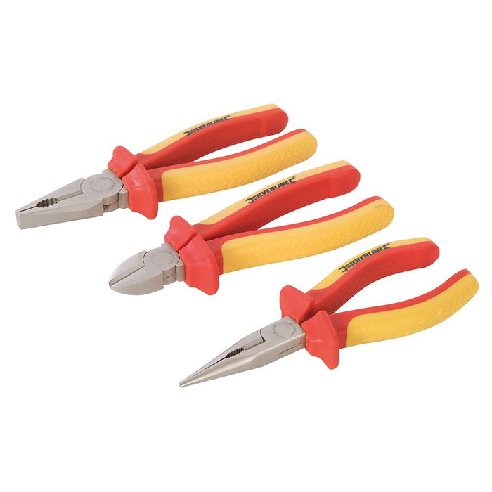 Silverline Expert VDE Pliers Set 3pce 3pce Silverline - Dynamic Drive