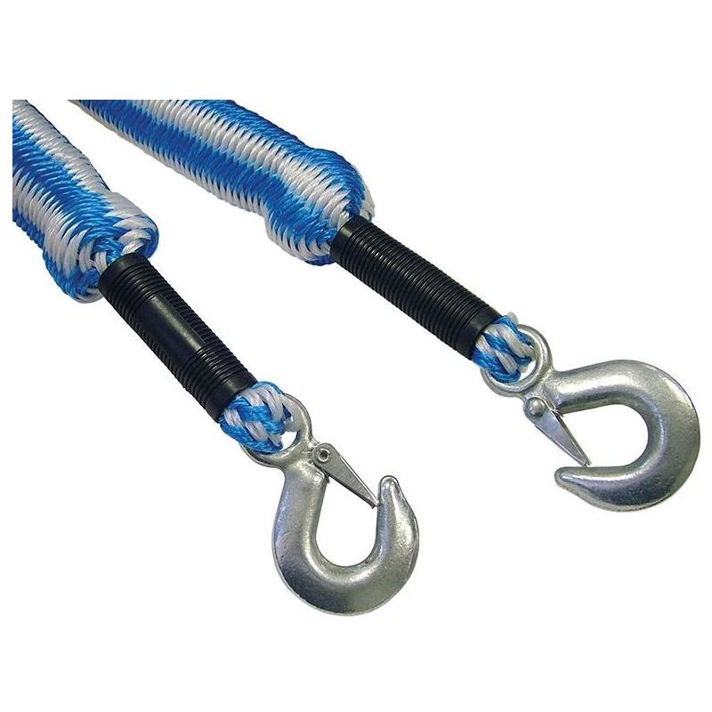 Faithfull Tow Rope Expanding 4m Metal Hooks 3 Tonnes Faithfull - Dynamic Drive