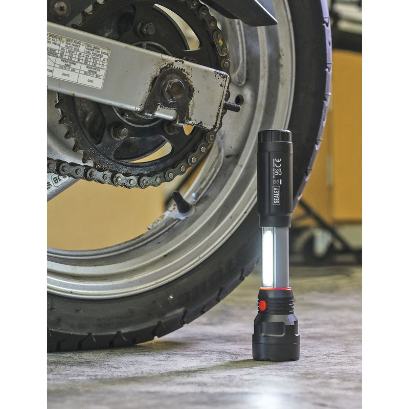 Sealey Torch/Inspection Light 3W COB & 3W LED 4 x AAA Cell LED069 Sealey - Dynamic Drive