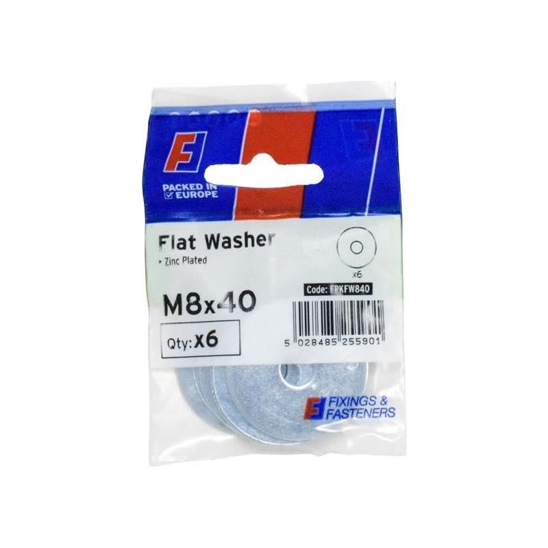 Forgefix Flat Washers ZP M8 x 40mm ForgePack 6 ForgeFix - Dynamic Drive