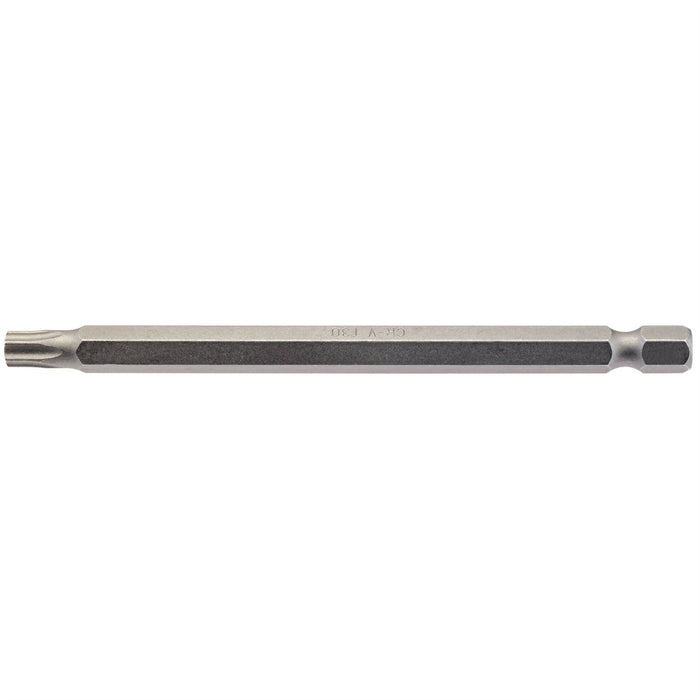 Draper TX-STAR Insert Bit, 1/4" Hex, 100mm Long, T30 (Pack of 1) Draper - Dynamic Drive