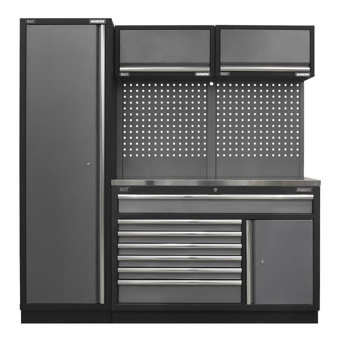 Sealey Superline Pro 1.96m Storage System Stainless Steel Worktop Sealey - Dynamic Drive