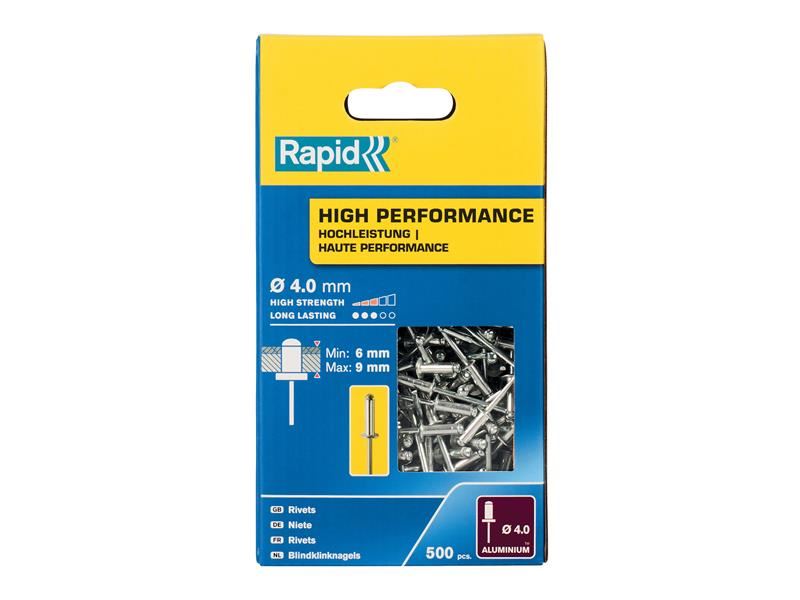 Rapid High Performance Rivets 4 x 12mm (Box 500) Rapid - Dynamic Drive