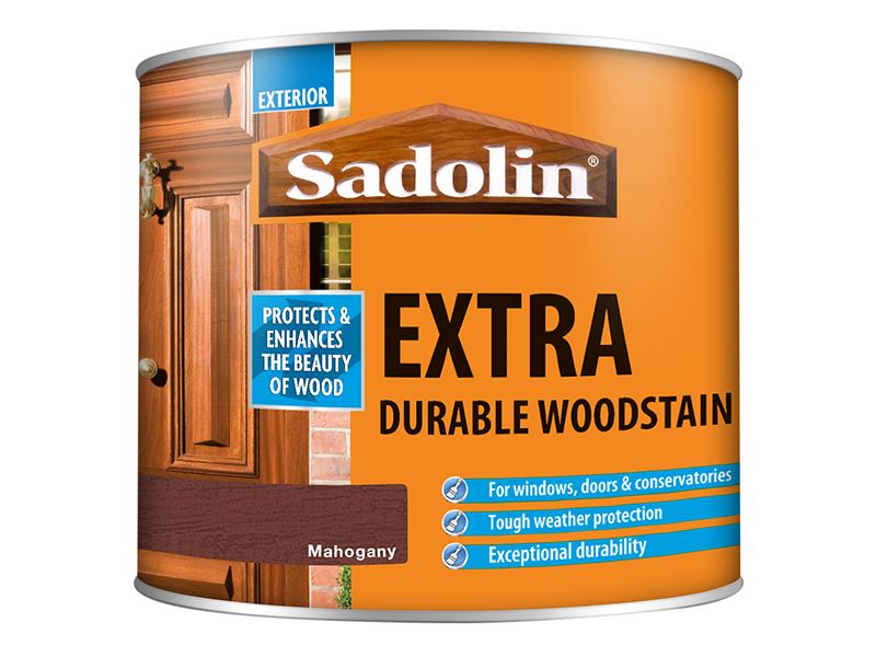 Sadolin Extra Durable Woodstain Mahogany 500ml Sadolin - Dynamic Drive