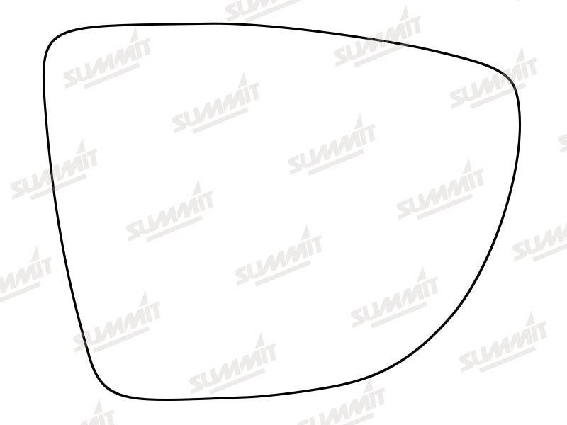 Summit Stick-On Aspheric Mirror Glass fits Renault Captur 13 on RHS Summit - Dynamic Drive