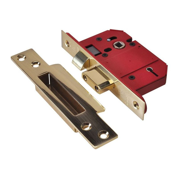 Union StrongBOLT 2200S BS 5 Lever Mortice Sashlock Satin Brass 68mm Box UNION - Dynamic Drive
