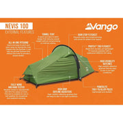 Vango Nevis 100 Tent Pamir Green Vango - Dynamic Drive