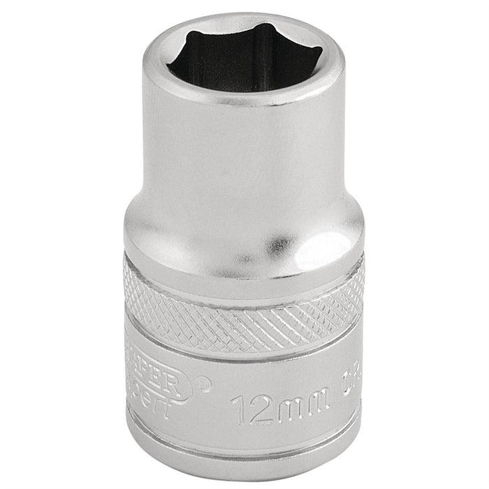 Draper 6 Point Metric Socket, 1/2" Sq. Dr., 12mm 16601 Draper - Dynamic Drive