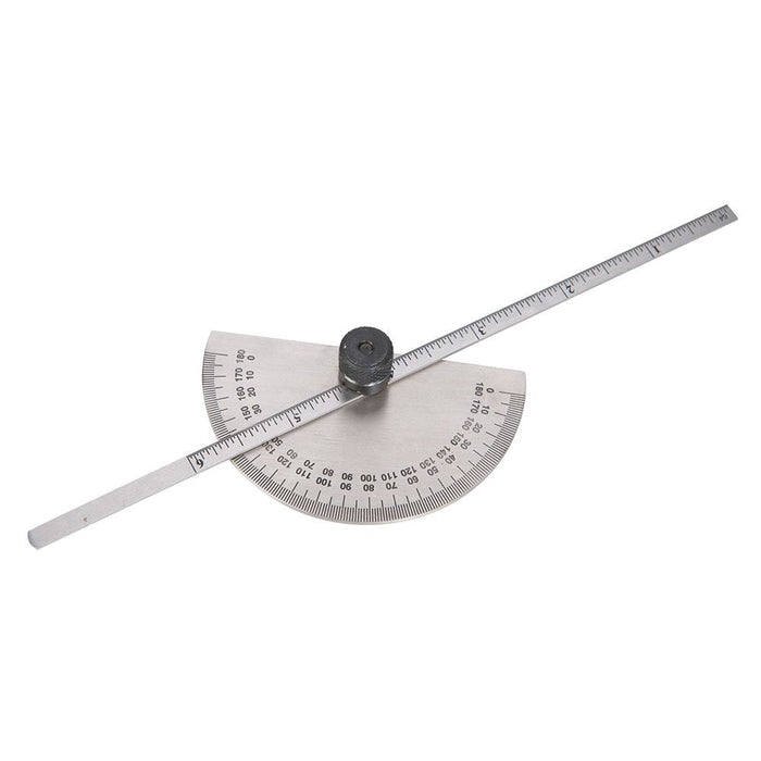 Silverline Protractor with Depth Gauge Scale 150mm Silverline - Dynamic Drive
