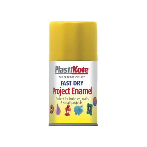 Plastikote Fast Dry Enamel Aerosol Buttercup Yellow 100ml PlastiKote - Dynamic Drive