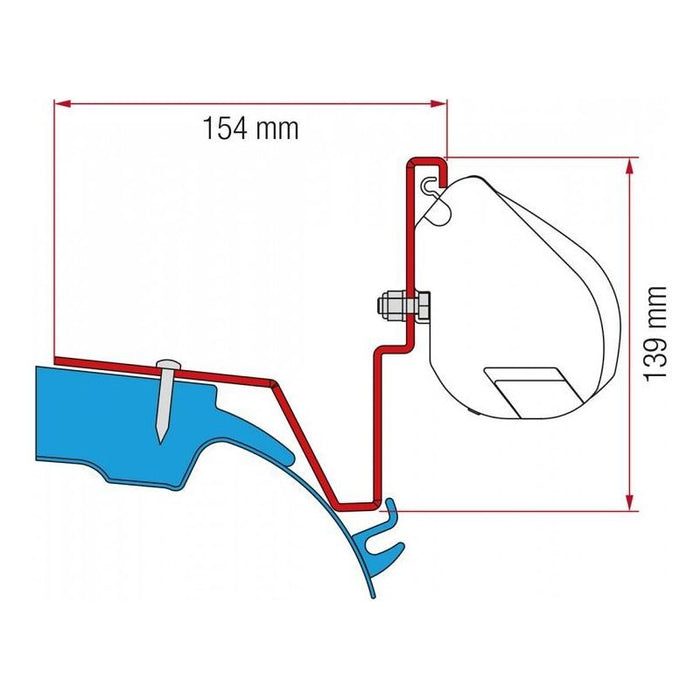 Fiamma F35 Awning Adapter Bracket Kit For Mercedes Vito Jules Verne Campervan 98655Z034 Fiamma - Dynamic Drive