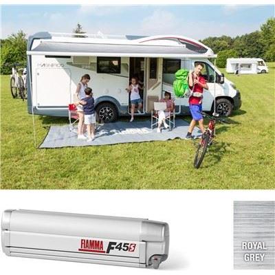 Fiamma F45S 425cm Awning Titanium Case Royal Grey Fabric Motorhome Caravan Fiamma - Dynamic Drive