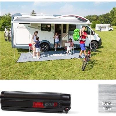 Fiamma F45S 450cm Awning Deep Black Case Royal Grey Fabric Motorhome Caravan Fiamma - Dynamic Drive