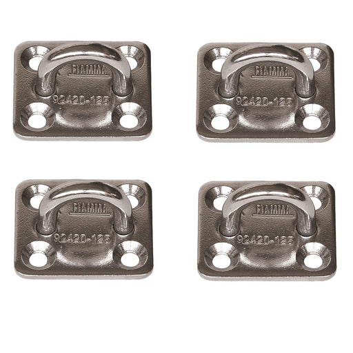 Fiamma Square Plate Kit 4 Pack For Motorhome Garage Securing Hooks Fiamma - Dynamic Drive