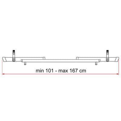 Fiamma Telescopic Rail Quick C Black for Carry Bike Rack Extra Rail Bicycle Fiamma - Bars 4 Cars