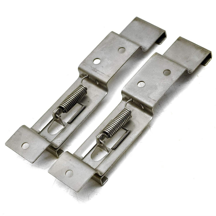 Maypole Trailer Number Plate Stainless Steel Spring Clips Holder Car Caravan x2 Maypole - Dynamic Drive